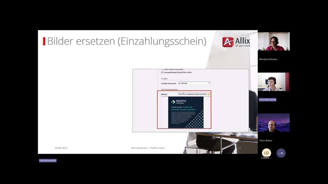 Bild oder Logo über dem QR-Einzahlungsschein platzieren